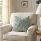 MIULEE Euro Sham Decorative Throw Pillow Covers 24x24 Grey Green Corduroy - Image 6