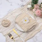 Mixweer 100 Pcs Gauze Cheesecloth Napkins 19.7 x 19.7 Inch, Beige - Image 3