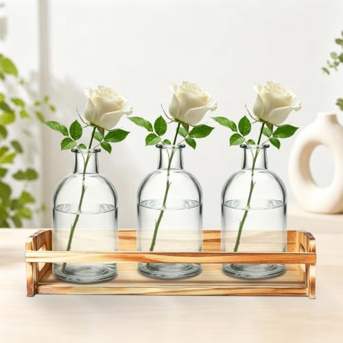 Glass Bud Vases Set of 16, Clear Mini Flower Vases, Small Bud Vase in Bulk for Centerpiece, Vintage Decorative Bottle Vase for Wedding, Anniversary, Table Decor, Home Decoration - Image 7