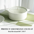 Placemats Set of 12 Vinyl/Plastic Woven Place Mats for Kitchen Table Indoor/Outdoor Washable Placemat Wipeable Dining Table Mats (Green Cube,12) - Image 4