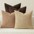 MIULEE Fall Corduroy Decorative Throw Pillow Covers Dark Brown 18x18 by MIULEE