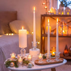 Foaincore 102 Pack Glass Candlestick Holders Bulk 2.5 Inch Taper Candle Holders Small Ritual Candle Stand Table Centerpieces for Wedding Christmas Valentine's Festival Party Dining Decorations (Clear) - Image 4