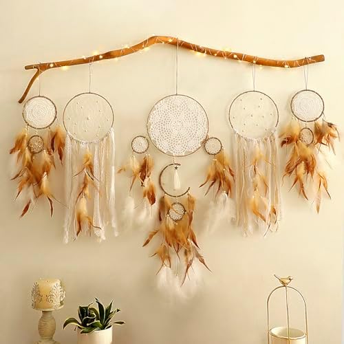 Artilady Dream Catchers Boho Wall Decor, Native Americn Wall Art with Light by Artilady
