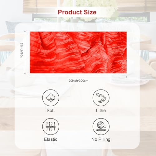 10 Pack Red Cheesecloth Table Runner 35x120 Inch 10Ft Rustic Gauze Cheese Cloth Table Runner Sheer Cheesecloth Table Runners for Wedding Party Bridal Shower Decoration - Image 4