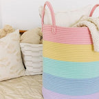 OrganiHaus Rainbow Laundry Basket & Hamper, Nursery Playroom 52L - Image 4