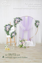 Artificial Wedding Arch Flowers Kit(Pack of 2) for Wedding Decor Ceremony and Reception Backdrop Decoration (Purple) - Image 5
