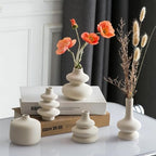 JOJUNO White Bud Vases, Small Ceramic Vase Set of 5 Modern Home Decor by Unknown
