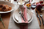 Solino Home 100% Pure Linen Table Runner, 14 x 48 in, Red Stripe, Farmhouse - Image 2