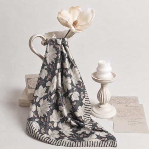 100% Cotton Printed Cloth Napkins Set of 6, 18x18 Inch Reusable Dinner Napkins, Soft Washable Floral Table Napkins for Dining, Parties & Hosting - Lotus Vine - Image 7