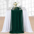 Emerald Green Chiffon Table Runner 15 Pieces 10Ft Boho Christmas Runners by QueenDream