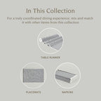 Over&Back 18x90 Woven Frayed Chambray Cotton Table Runner - Washable Table Runners for a Custom Home Decor Tablescape - Hand-Finished Frayed Edges - Coffee Table, Dinner Table, Living Room - Grey - Image 4