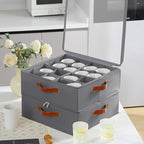 Foyego Cup and Mug Storage Box, Grey - Image 2