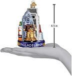 Old World Christmas Philadelphia Cityscape Glass Blown Ornament for Christmas Tree, Handcrafted Holiday Decoration, Landmark Collection - Image 5