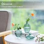 Glasseam Glass Bud Vase for Centerpieces, 6Pcs Green Small Flower Vase Set - Image 6
