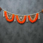 Pearl & Stone Made Toran | Artificial Flowers Toran with White Gold Moti | Home Door Hanging, Living Room, Bandanwar, Wedding, Diwali, Pooja, Mandir Decor & Indian Housewarming Gift - 3 Ft (Pack of 1) by DesiFavors