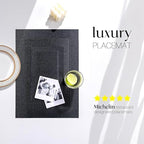 LEXMORE PlaceMats Set of 12 Vinyl/Plastic Woven Place Mats for Kitchen Table Indoor/Outdoor Washable PlaceMat Wipeable Dining Table Mats(Black Cube) - Image 2