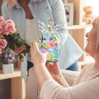 FIACO Gifts for Women Birthday Preserved Rose Forever Flower in Glass Angel Figurines Fresh Flowers for Delivery Prime for Mom Real Orange Roses for Grandma Sister Wife Her from Daughter - Image 3