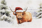 Simply Said, INC Rustic Pallets Christmas Decor, Christmas Highland Cow Watercolor, 16 x 10.5 inch Wood Sign, Made in USA, RUS1540 by SimplySaidINC