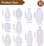 Paintable Vase Set of 10 White Small Bud Vases for Flowers, Clay Vase Bulk for Wedding Decorations Pampas Grass Centerpieces, Boho Mini Ceramic Vases for DIY Painting Home Dining Table Decor - Image 2