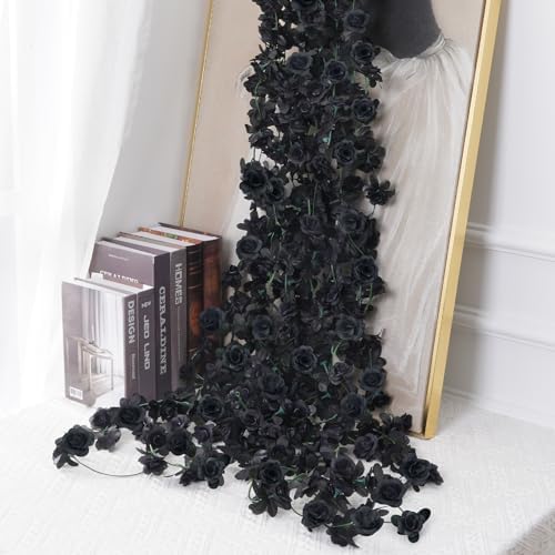 BLEUM CADE 12Pcs 16.4Ft Fake Flower Garland Artificial Rose Vines - Image 4