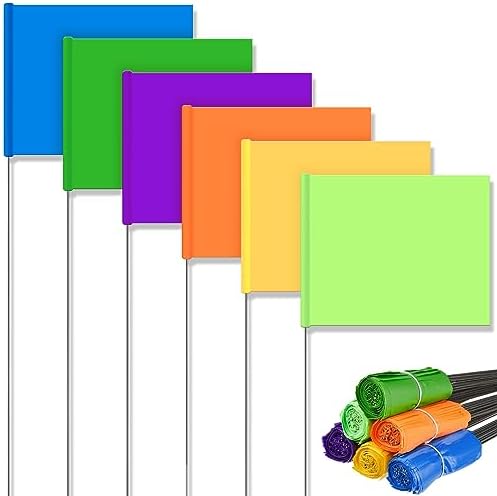 Amylove 300 Pcs Marking Flags 15 x 4 x 5 Inch Marker Flags, Regular Color by Amylove