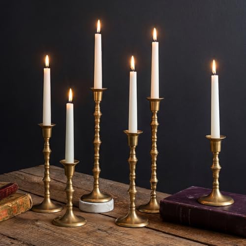 NUPTIO Gold Candle Holders for Decor: Unique Candlestick Candleholders by Nuptio