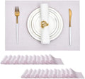 Leetaltree Woven Vinyl Placemats Set of 24, Lavender Sequin by Leetaltree-ArtatEveryTable