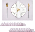 Leetaltree Woven Vinyl Placemats Set of 24, Lavender Sequin by Leetaltree-ArtatEveryTable