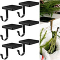 Tandefio 8 Pcs Christmas Stocking Holders for Mantle, Black by Tandefio