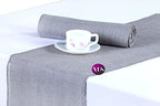 VDS Pack of 15, Burlap Table Runner 100% Natural Jute Rustic Hessian Table Cloth Centrepiece for Wedding Bridal Shower Birthday Event Party Banquet Table Decoration (Size 12X108 Inch)(Silver Grey) by VDS