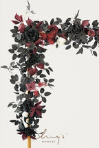 Ling's moment 5 FT Black Artificial Flower Garland - Image 4