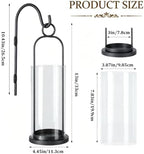 Wall Candle Sconces Hurricane Candles Holder, Modern Pillar Candle Lantern - Image 6