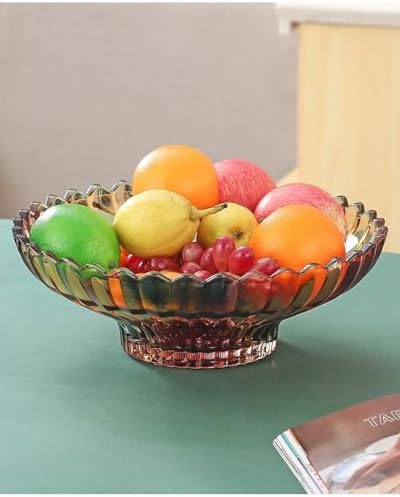 MAGCOLOR 12 inch Diameter Crystal Glass Colorful Fruit Bowl kitchen decor accessories - Image 6