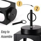 18" 13" Decorative Lanterns Set of 2, Black Outdoor Lanterns with Candles - Image 5