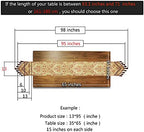 Luxury Velvet Gold Table Runner 95 Inches Long with Vintage Damask Jacquard Design for Dining Room,Living Room,Home Decor,Elegant Beaded Tapestry,Lining (Gold, 13×95 inch) - Image 3