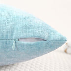 CaliTime Decorative Throw Pillow Covers 26 X 26 Inches Light Blue Grey - Image 3