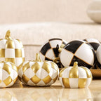 WDS WONDROUS 7PCS Fall Pumpkin Decor, Checkered Pumpkin Decoration for Home - Image 2