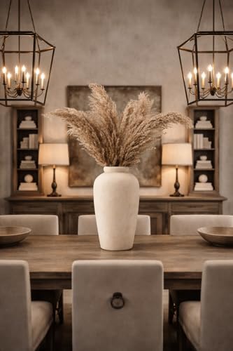 Emotionally Grounded Vase, Vaseking Large Ceramic Rustic Vase, 11 inch Minimalist Decorative Farmhouse Tall Vases for Home Decor, Living Room, Enterway, Table Decoration, Fossil - Image 7