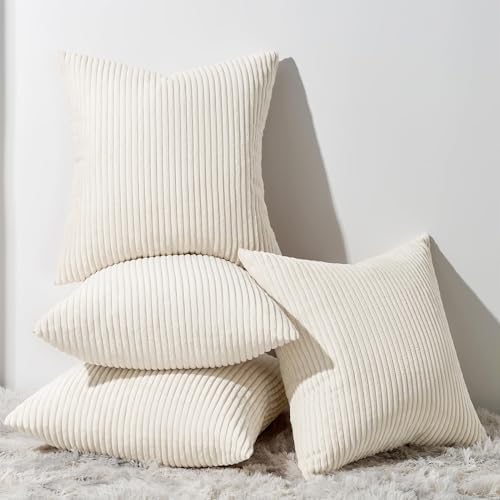 Topfinel Decorative 20x20 inch Throw Pillow Covers Cushion Cases, Set of 4 Soft Velvet Modern Double-Sided Designs, Mix and Match for Home Decor, Pillow Inserts Not Included by Topfinel