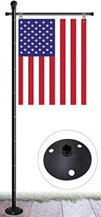 10FT Garden Flag Stand Pole for 3x5 Flags with Hard Ground Base by BALIE+SPACE