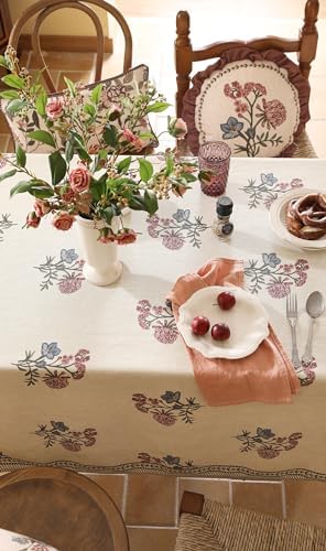 ISAENNE Designer French Elegant Rectangular Tablecloth,94"x63" - Image 4