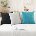 CaliTime Decorative Couch Throw Pillow Covers 26 X 26 Inches Lake Blue - Image 5