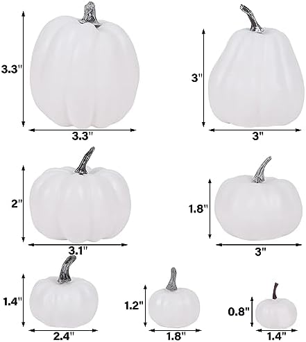 winemana 46 Pcs Artificial White Pumpkins Fall Decorations - Image 3