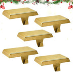 Christmas Stocking Holders for Mantle, Weighted Stocking Hangers, Christmas Stocking Hooks for Tables Window Fireplace Mantle Decoration(Gold,5PCS) by popamaz