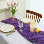 12 Pack Dark Purple Cheesecloth Table Runner 23 x 120 Inch 10Ft - Image 3