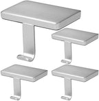 Silver Christmas Stocking Holders Set of 4 – Weighted Metal Mantle Hooks with Non-Slip Pads, Decorative Stocking Hangers for Mantel, Staircase, Dresser & TV Stand by Btanadi-ProfessionalTools
