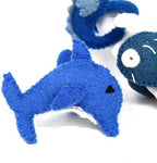 Global Crafts - Handmade Felt Napkin Rings - 4-Pack Nautical Shark, Whale & Seahorse - Image 2