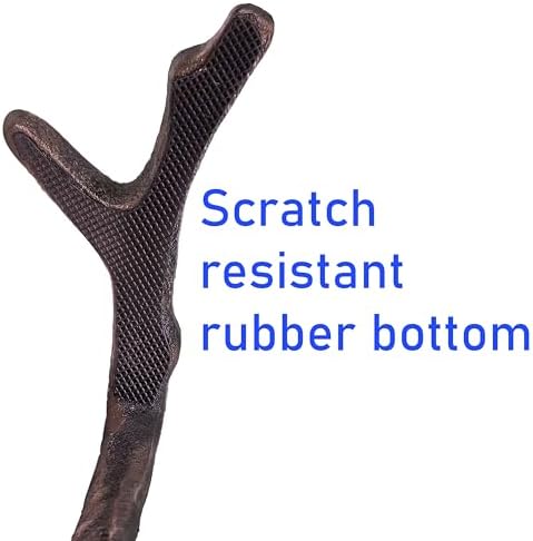 Lulu Decor,100% Cast Iron 8" Antique White Branch Mantel Stocking Holders with Rubber Base for Better Grip, can Hold Upto 9 lbs, Natural Beautiful Shape, Simple Sophisticated Design (6 Pcs) - Image 2