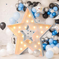 Maxcheck 4FT Marquee Large Light up Decoration, Balloon Frame with Bulb Light String Foam Marquee Signs for Valentine's Eid Birthday Engagement Baby Shower Party Decorations(Star) by Maxcheck