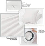 Nestl Throw Pillow Covers, Cozy Velvet Decorative Pillow Cases 24 x 24 Inches, Soft Solid Couch Pillow Covers for Sofa, Bed and Car, Set of 2 - White - Image 3